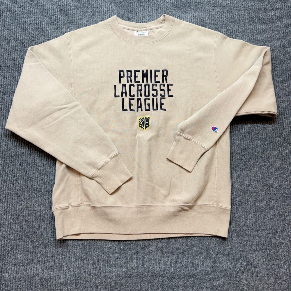 Champion Reverse‎ Weave PLL Sweatshirt Mens M Tan Premier Lacrosse League